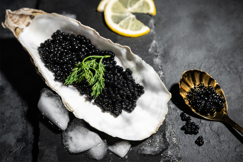 Image of some caviar in a shell